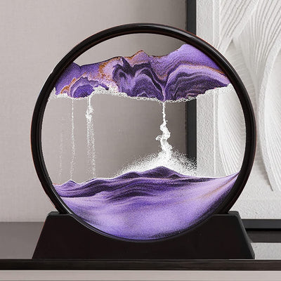 3D Moving Sand Art Lamp – Dynamic Flowing Sand Painting Hourglass Decorative Desk Lamp (Random Color)