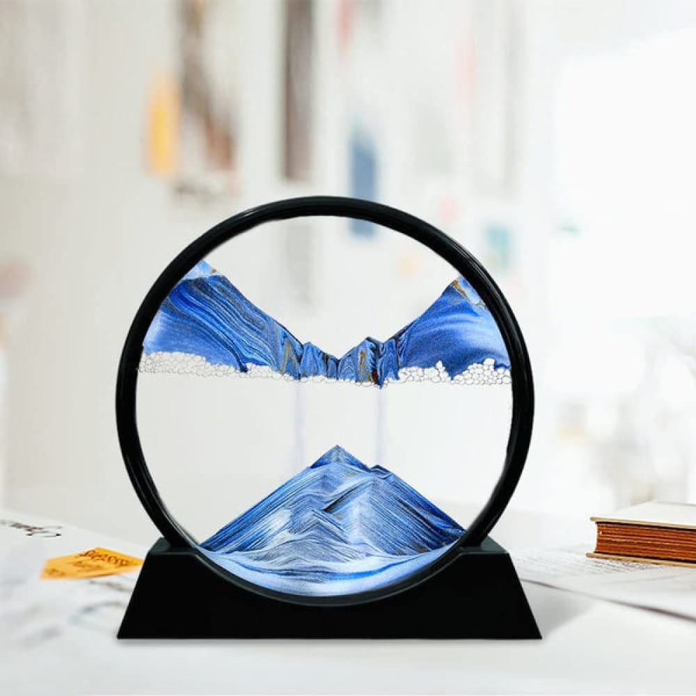 3D Moving Sand Art Lamp – Dynamic Flowing Sand Painting Hourglass Decorative Desk Lamp (Random Color)