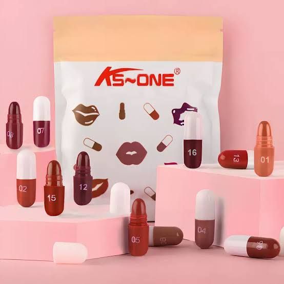 KS-ONE Mini Capsule Lipstick Set – 18 Pcs Matte Long-Lasting Lipstick Collection