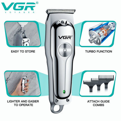 VGR V-071 Professional Hair Trimmer – Mini Rechargeable Hair Clipper with Zero-Gap Blade
