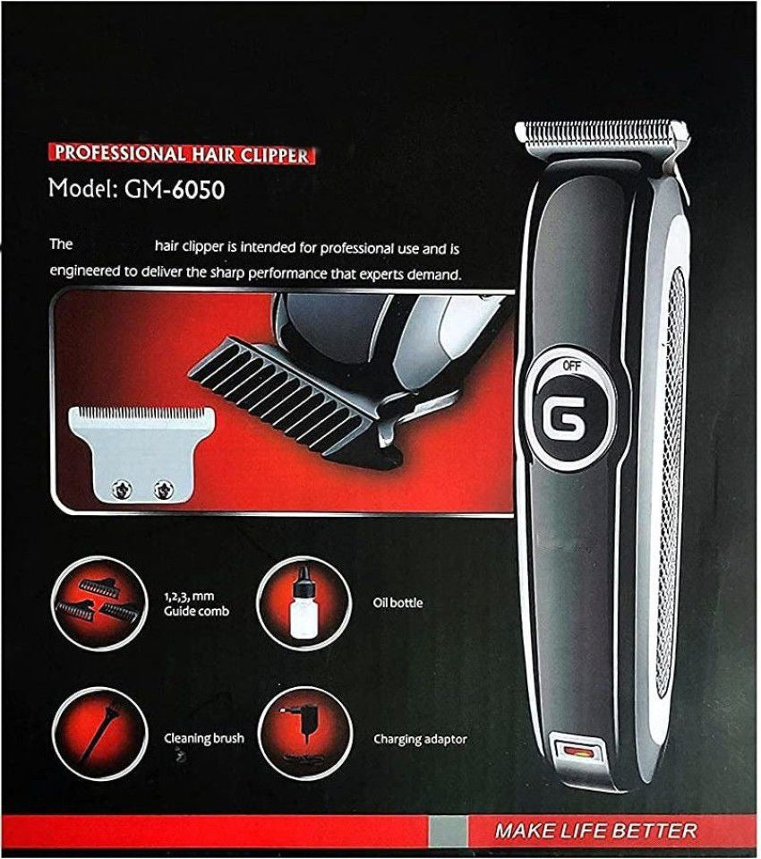 Geemy GM-6050 Professional Hair Clipper & Trimmer – Complete Grooming Kit