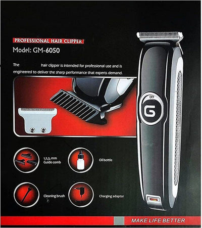 Geemy GM-6050 Professional Hair Clipper & Trimmer – Complete Grooming Kit