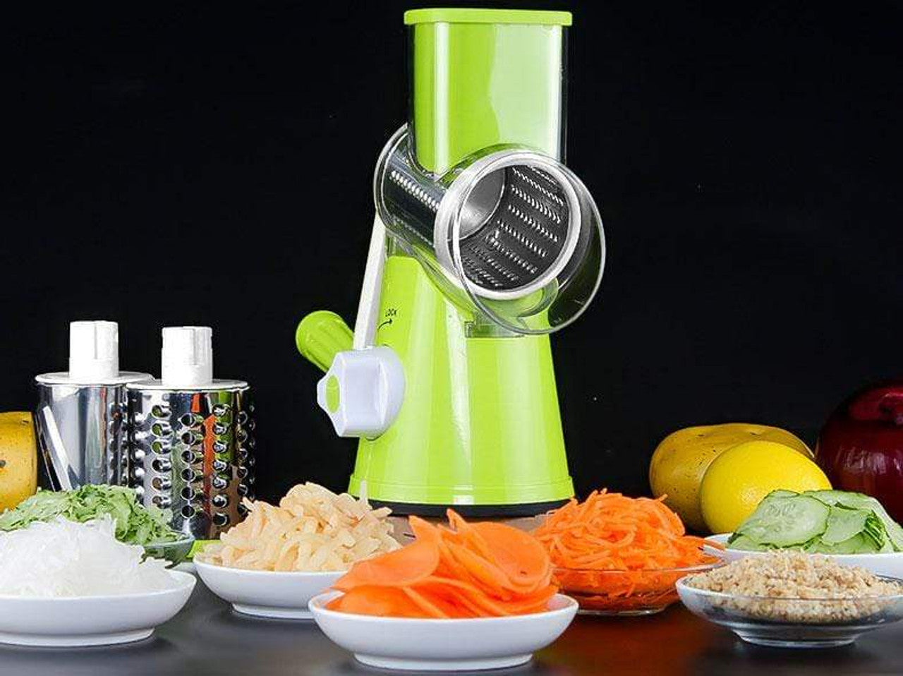 Manual Vegetable Drum Slicer – Multifunctional Round Cutter & Kitchen Gadget