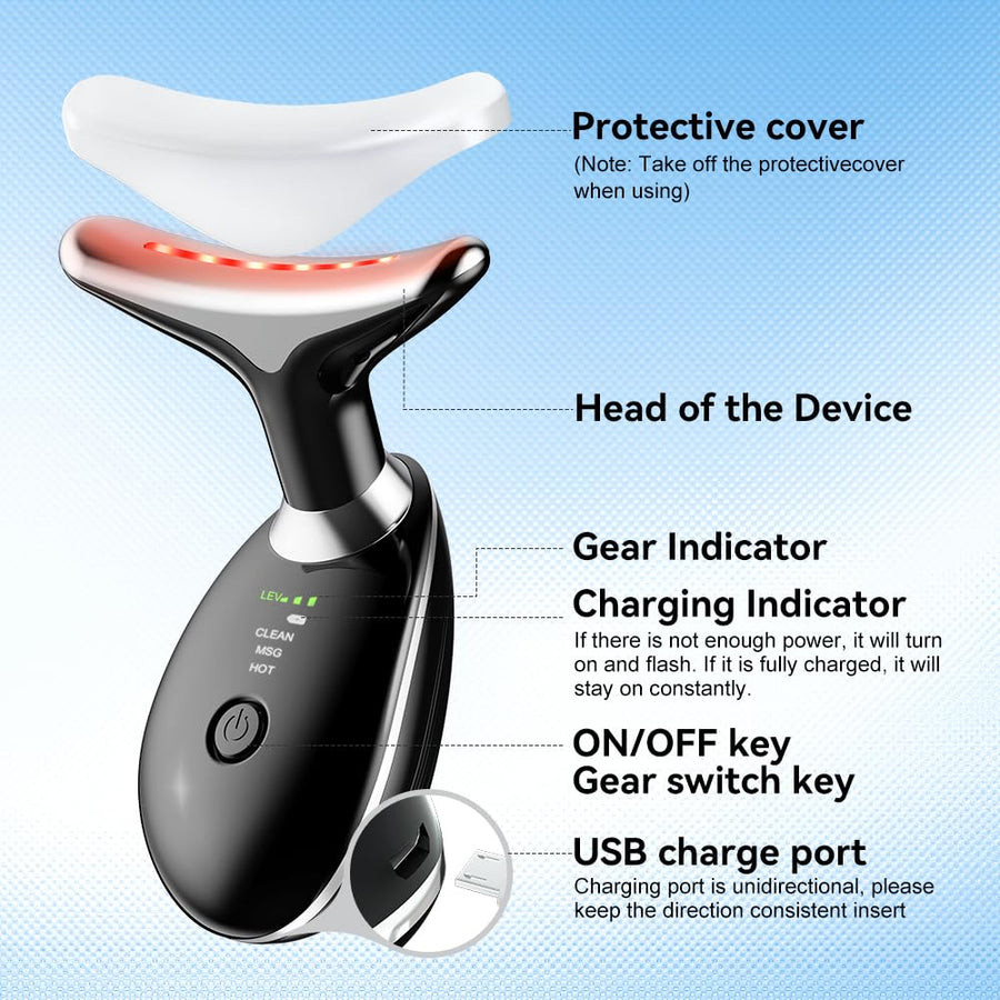 Rechargeable EMS Face Massager – 3-Mode Anti-Wrinkle & Skin Tightening Beauty Device