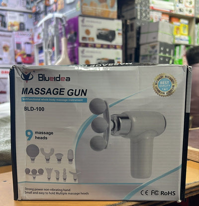 Blueidea BLD-100 Massage Gun – Multifunctional Body Massager with 9 Massage Heads