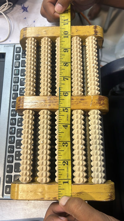 Traditional Wooden Foot Massager – Natural Roller for Relaxation & Foot Care