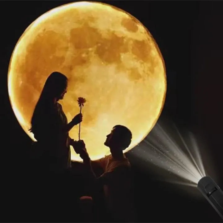USB Moon & Earth Projector Light – Flexible Gooseneck with Interchangeable Film Slides