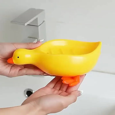 Cute Duck Self-Draining Soap Holder – Quick Drain Soap Dish for Bathroom & Kitchen