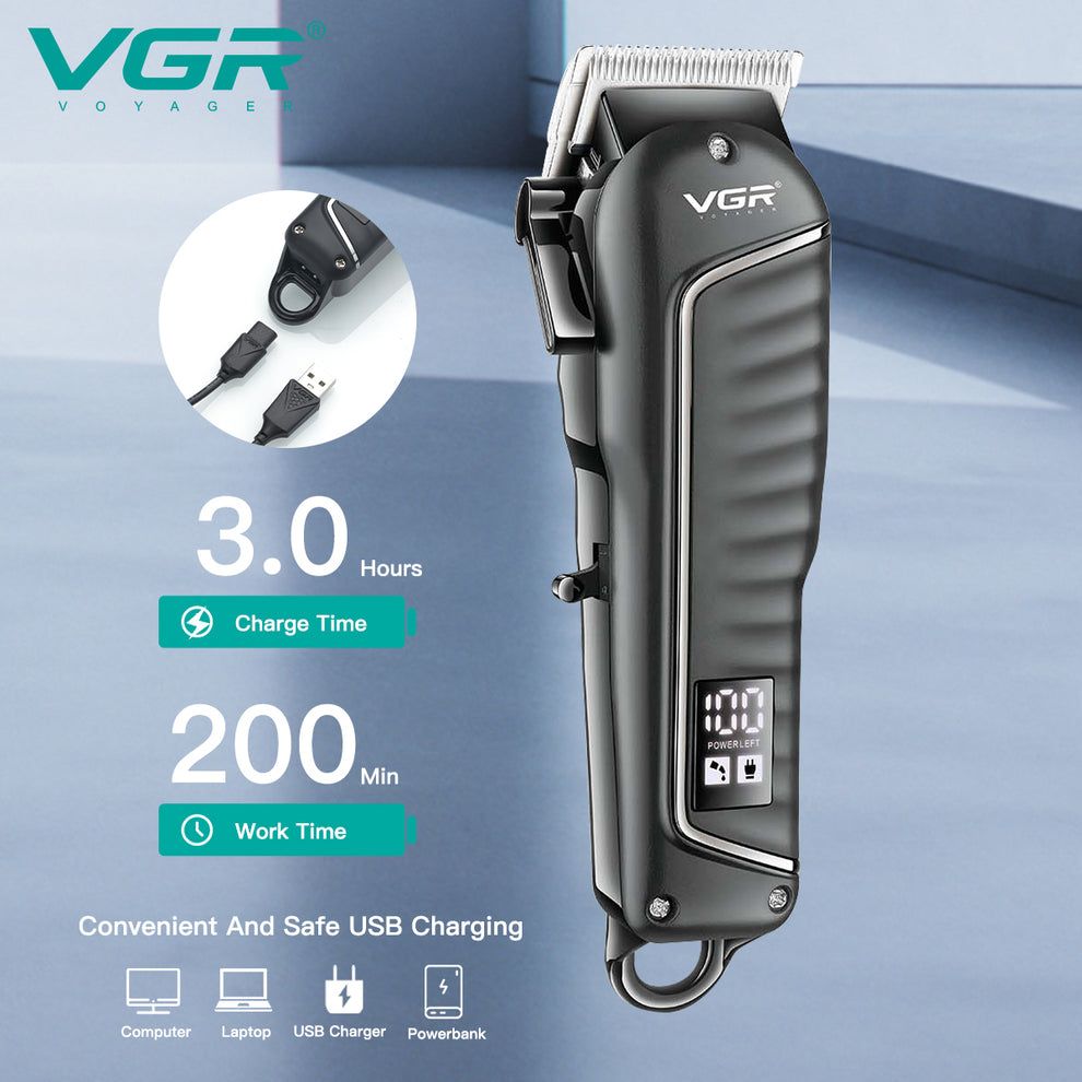 VGR V-683 Professional Hair Clipper Set – Rechargeable Hair Cutting Machine & Trimmer